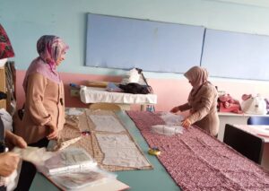 Saray köyündeki, Dikiş-Nakış kursu sergi hazırlıkları sürüyor