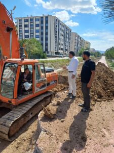 Yerköy Belediye Başkanı Av. Fatih Arslan, taşkın su kanalı projesini inceledi