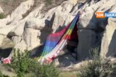 Kapadokya’da korku dolu anlar, balon pilotunun soğukkanlılığı 20 kişinin hayatını kurtardı