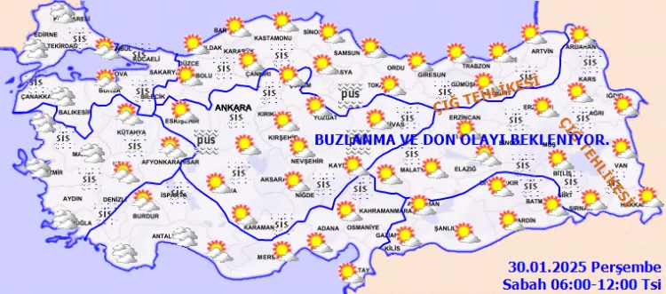 Meteoroloji Genel Müdürlüğü tarafından yapılan tahminlere göre yurdun batı kesimlerinin