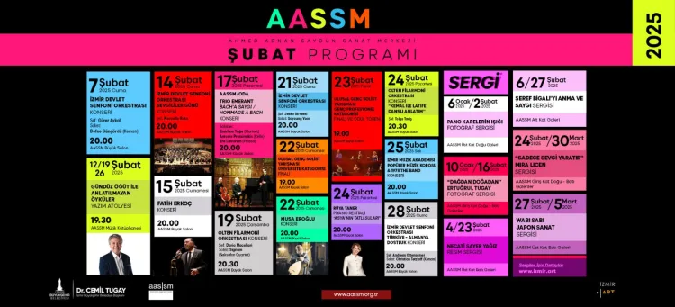 İzmir Büyükşehir Belediyesi Ahmed Adnan Saygun Sanat Merkezi (AASSM) şubat