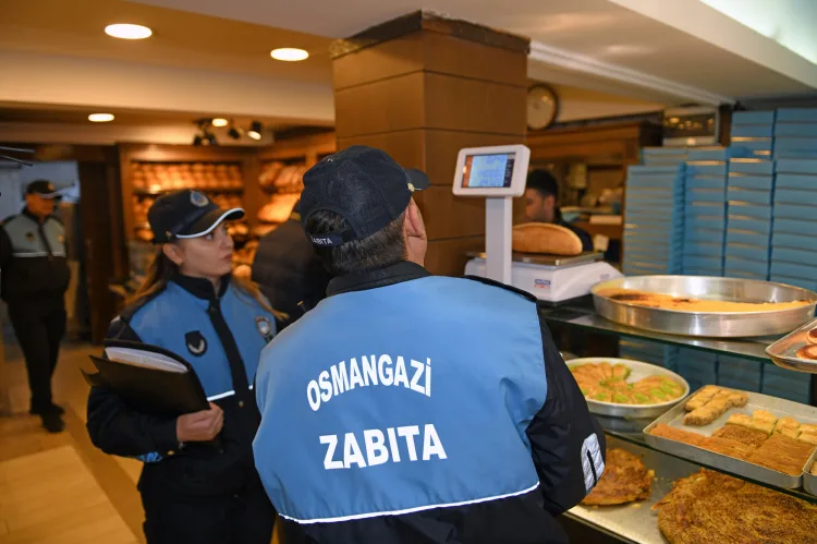 Bursa’da Osmangazi Belediyesi Zabıta Müdürlüğü ekipleri, Ramazan ayı öncesinde ilçe