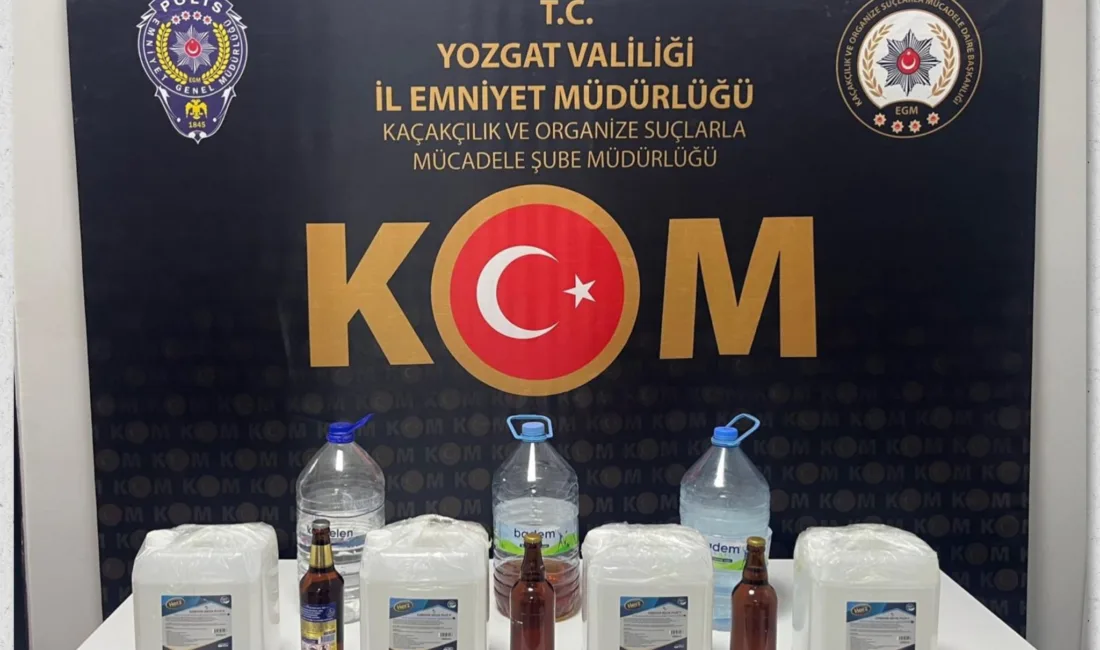 Yozgat’ta sahte alkol üreten şahsa operasyon: 20 litre etil alkol