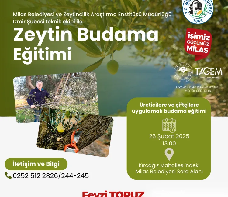 Muğla Milas Belediyesi ve Zeytincilik Araştırma Enstitüsü Bornova-İzmir Şubesi’nin teknik