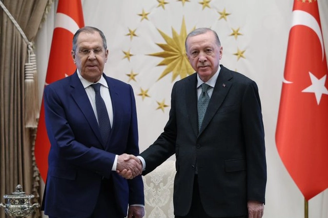 Cumhurbaşkanı Recep Tayyip Erdoğan, Rusya Dışişleri Bakanı Sergey Lavrov’u kabul