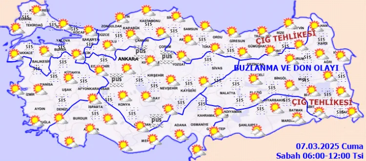 Meteoroloji Genel Müdürlüğü tarafından yapılan tahminlere göre, Türkiye genelinde yağış