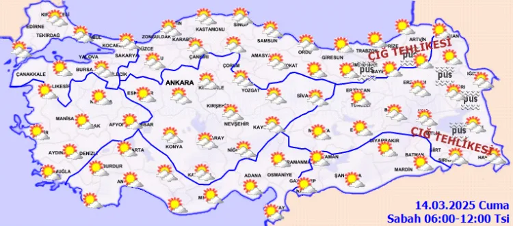 Hafta son iş gününde ülke genelinde yağış beklenmezken, rüzgarın Marmara’nın