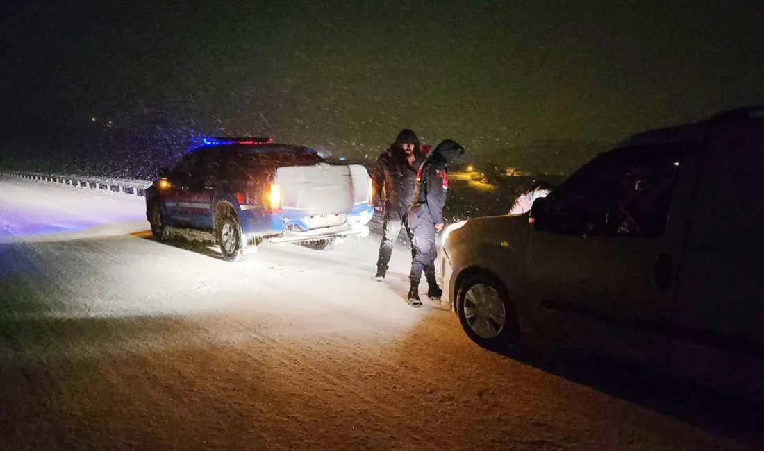 Merkez İlçe Jandarma Komutanlığı sorumluluk alanındaki Cezaevi Yolu mevkiinde yoğun